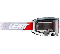 Leatt Maschera motocross Velocity 4.5 Forge – doppia lente Roll-off – Grigio/Bianco/Rosso Fumé