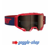 LEATT VELOCITY 4.5 Motocross MX Occhiali - Iriz Rosso/Platino Lente
