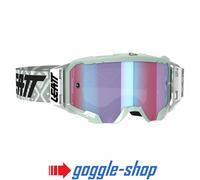 Leatt Velocity 5.5 Motocross Mx Goggles - Iriz Bianco / Blu Lente