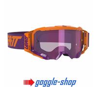 LEATT VELOCITY 5.5 Motocross MX Occhiali - Iriz Neon Arancione - Viola Lente