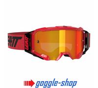 LEATT VELOCITY 5.5 Motocross MX Occhiali - Iriz Rosso - Lente Rossa