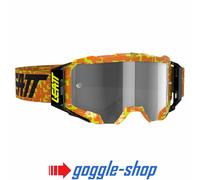 LEATT VELOCITY 5.5 Motocross MX Occhiali - Neon Arancione/Grigio Chiaro Lente