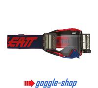 Leatt VELOCITY 6.5 Scivolamenti Motocross MX Occhiali - Rosso/Blu Clear Lente