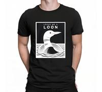 Leave Me A Loon Funny Common Loon T Shirt Bird Watcher Short Sleeved T-Shirt Men Women Funny Tee Tops