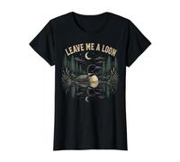 Leave Me A Loon Reflection Bird Watcher Birding Maglietta con Stampa Grafica Economica