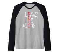 Leave Me Alone Emo Estetica Goth Scena Musica Alternativa Maglia con Maniche Raglan