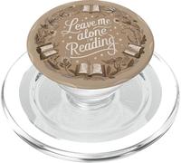 Leave Me Alone I'm Reading Flower Book Lover Bookish Beige PopSockets PopGrip per MagSafe