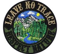 Leave no trace Patch Naturfreunde - Toppa termoadesiva per roulotte | per tutti i tessuti | 80 x 80 mm