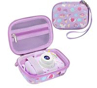 Leayjeen Custodia per fotocamera per bambini compatibile con GlobalCrown/Cocopa/GKTZ/Hangrui/BAISIQI/Voltenick/Faburo/COOZi, videocamera per bambini dai 3 ai 12 anni (solo custodia), Unicorno viola.,