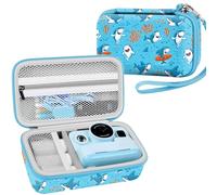 Leayjeen Custodia protettiva per fotocamera per bambini compatibile con MINIBEAR/GlobalCrown/Gofunly/USHINING/uleway/fotocamera digitale per bambini (solo custodia), Squalo blu, valigetta