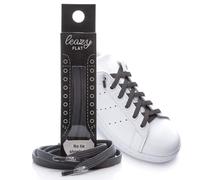 leazy Lacci elastici piatti-autobloccanti unisexo, Grigio scuro, XL (Fino a 7 Occhielli per Lato)