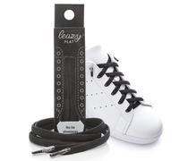 leazy Lacci elastici piatti-autobloccanti unisexo, Nero, L (Fino a 6 Occhielli per Lato)