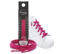 leazy Lacci elastici piatti-autobloccanti unisexo, Rosa neon, XL (Fino a 7 Occhielli per Lato)