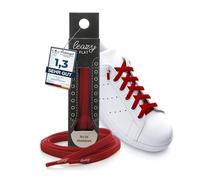 leazy Lacci elastici piatti S (4 occhielli per lato, Rosso)