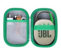 Lebakort Duro Viaggio Caso Custodia per JBL Clip 5 Clip 4 Speaker Bluetooth Portatile (Grigio+Verde)