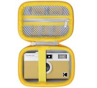 Lebakort Duro Viaggio Caso Custodia per KODAK EKTAR H35/ H35N/ Ultra F9/ M35/ M38 Half Frame Film Camera (Bianco+Giallo)