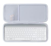 Lebakort Duro Viaggio Caso Custodia per Logitech MK470 Kit Mouse e Tastiera Wireless (Bianco)