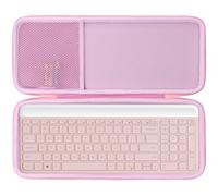 Lebakort Duro Viaggio Caso Custodia per Logitech MK470 Kit Mouse e Tastiera Wireless (Rosa)