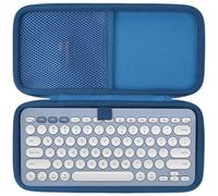 Lebakort Duro Viaggio Caso Custodia per Logitech Pebble Keys 2 K380s Tastiera Bluetooth (Blu navy)