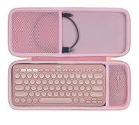 Lebakort Duro Viaggio Caso Custodia per Logitech Pebble Keys 2 K380s Tastiera Bluetooth Pebble 2 M350s Mouse wireless Bluetooth (Rosa)