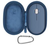 Lebakort Duro Viaggio Caso Custodia per Logitech Pebble Mouse 2 M350s wireless Bluetooth sottile portatile leggero (Blu Navy)