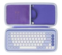 Lebakort Duro Viaggio Caso Custodia per Logitech POP ICON KEYS Tastiera Bluetooth Wireless (Lilla)