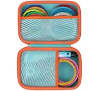 Lebakort Duro Viaggio Caso Custodia per SCRIB3D P1 Penna per Stampa 3D / MYNT3D Super Penna per Stampa 3D / 3Doodler Start+ Essentials Set di Penna per Stampa 3D (Verde menta+Arancio)