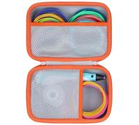 Lebakort Duro Viaggio Caso Custodia per SCRIB3D P1 Penna per Stampa 3D / MYNT3D Super Penna per Stampa 3D / 3Doodler Start+ Essentials Set di Penna per Stampa 3D (Bianco+Arancione)
