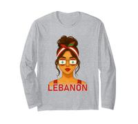Lebanese Girl Lebanon Flag Lebanese Girlfriend Wife Maglia a Manica