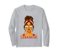 Lebanese Girl Lebanon Flag Lebanese Girlfriend Wife Maglia a Manica