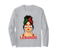 Lebanese Girl Lebanon Flag Lebanese Girlfriend Wife Maglia a Manica
