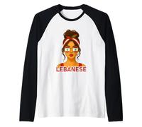 Lebanese Girl Lebanon Flag Lebanese Girlfriend Wife Maglia con Maniche Raglan