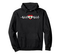 Lebanon Heartbeat Pulse Bandiera del Libano I Love Lebanon Felpa con Cappuccio