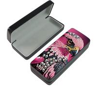 Lebartm Custodia per occhiali da sole con pittura a diamante, portatile, retrò, design creativo, anti-stress, fatta a mano, per arte, artigianato, regalo, occhiali da sole da viaggio, Parrot02, Taglia