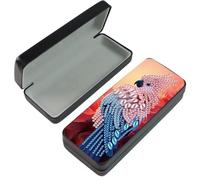 Lebartm Custodia per occhiali da sole con pittura a diamante, portatile, retrò, design creativo, anti-stress, fatta a mano, per arte, artigianato, regalo, occhiali da sole da viaggio, Parrot03, Taglia