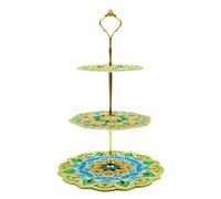 Lebartm Fai da te Diamond Painting Cupcake Stand Diamond Painting Tre strati cena snack Rack pomeridiano Tea Display Torre singolo lato Spot Drill per compleanno matrimonio decorazione della casa
