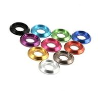 LEBEE Cqinju-Rondelle bullone Alluminio 5-10pcs M2 M2.5 M3 M4 M5 M6 M8 Rondella a Tazza in Alluminio colorato for Vite della Testa del Pulsante, Resistenza all'Usura