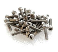 LEBEE Zixinz-Viti a brugola M4 Vite in Titanio M4X5 M4X6 M4X8 M4X10 M4X12 M4X14 M4X15 M4X16 M4X18 M4X20 M4X22 M4X25 M4X30 Testa del Pulsante Hex 2.5 TIGR2, Resistenza alla corrosione