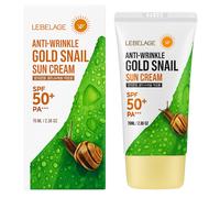 Lebelage Anti-Wrinkle Gold Snail, Crema solare antirughe SPF50+ P