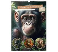 Leben im Dschungel. Entzückende Affen im Regenwald (Wandkalender 2026 DIN A3 hoch), CALVENDO Monatskalender: Die beliebtesten Exoten in unseren tropischen Urwäldern