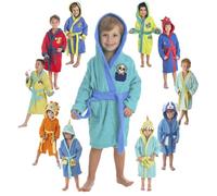 LEBENGOOD - Accappatoio Bambini Ragazzi e Ragazze Unisex - 100% Cotone OEKO-TEX® - 2 Tasche, Cintura, Cappuccio, accappatoio in spugna molto morbida con ricami (2-4 Pocket)