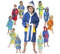 LEBENGOOD - Accappatoio Bambini Ragazzi e Ragazze Unisex - 100% Cotone OEKO-TEX® - 2 Tasche, Cintura, Cappuccio, accappatoio in spugna molto morbida con ricami (2-4 Pinguin)