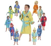 LEBENGOOD - Accappatoio Bambini Ragazzi e Ragazze Unisex - 100% Cotone OEKO-TEX® - 2 Tasche, Cintura, Cappuccio, accappatoio in spugna molto morbida con ricami (2-4 Safari)