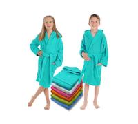 LEBENGOOD Accappatoio Bambino e Bambina, Ragazzo e Ragazza, Neonato, Bimbo e Bimba, Unisex - 100% Cotone OEKO-TEX® Accapatoi Bambini Cappuccio Spugna, Morbido, Ragazzi Piscina (14, Turquesa)