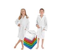 LEBENGOOD Accappatoio Bambino e Bambina, Ragazzo e Ragazza, Neonato, Bimbo e Bimba, Unisex - 100% Cotone OEKO-TEX® Accapatoi Bambini Cappuccio Spugna, Morbido, Ragazzi Piscina (6-8, Blanco)