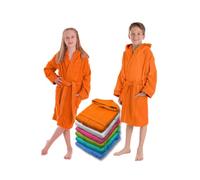 LEBENGOOD Accappatoio Bambino e Bambina, Ragazzo e Ragazza, Neonato, Bimbo e Bimba, Unisex - 100% Cotone OEKO-TEX® Accapatoi Bambini Cappuccio Spugna, Morbido, Ragazzi Piscina (10-12, Naranja)
