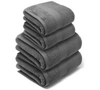 LEBENGOOD - Set Asciugamani Bagno 4 Pezzi - 2 Asciugamani Viso 50x90 cm + 2 Teli Doccia Grandi 70x140 cm - 100% Cotone Spugna OEKO-TEX® - Extra Morbidi Super Assorbenti - Ideali Casa Hotel Spa