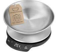 LEBENLANG Bilancia da cucina con ciotola, fino a 5 kg, ideale per la cottura, bilancia da cucina, bilancia digitale da cucina, bilancia da cucina, bilancia da cucina digitale con ciotola