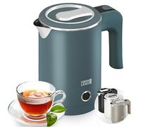 LEBENLANG Bollitore elettrico piccolo in Acciaio Inossidabile - Risparmio Energetico 600W & Portatile 0,5L I Mini Bollitore Elettrico inox Bollitori Acqua Teiera da Viaggio Electric Kettle