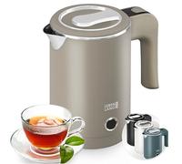 LEBENLANG Bollitore elettrico piccolo in Acciaio Inossidabile - Risparmio Energetico 600W & Portatile 0,5L I Mini Bollitore Elettrico inox Bollitori Acqua Teiera da Viaggio Electric Kettle